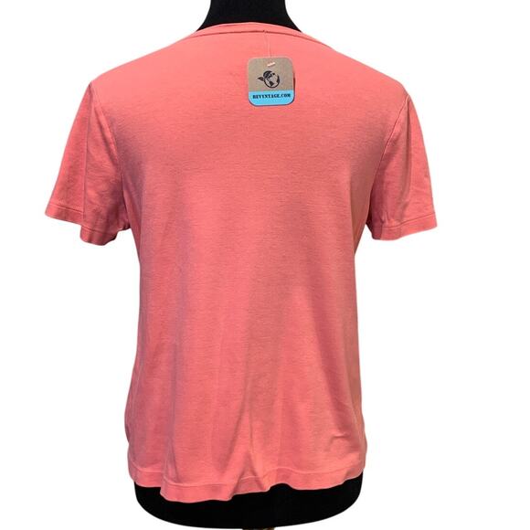 Hand Printed Upcycled Womens Small Black Lab Dog Puppy Short Sleeve Tee - Picture 3 of 3